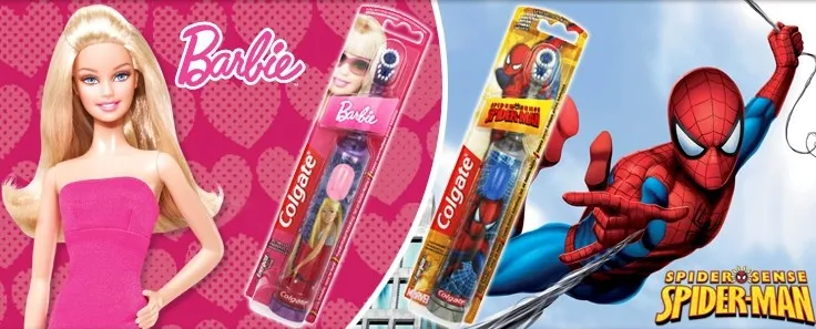 Электрическая зубная щетка Colgate Barbie/SpiderMan в Москве и Московской области от магазина Ammina
