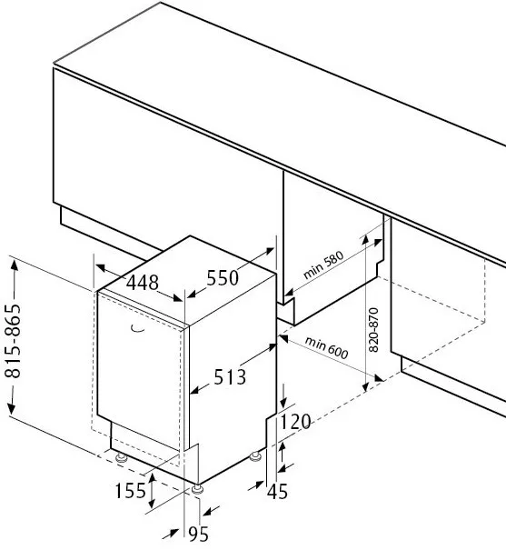 Встраиваемая посудомоечная машина Flavia BI 45 Delia в Москве и Московской области от магазина Ammina