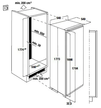 Встраиваемый холодильник Kuppersbusch IKEF 3290-1 в Москве и Московской области от магазина Ammina